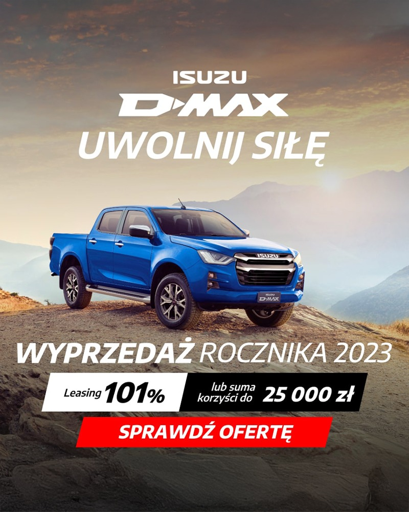 ISUZU D-Max- Wyprzedaż Rocznika